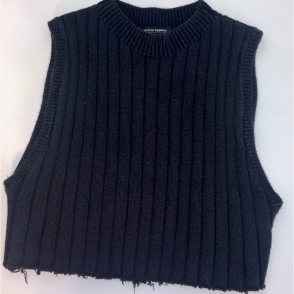 American Apparel Crop Knit Mini Sweater Tank - Picture 3 of 7